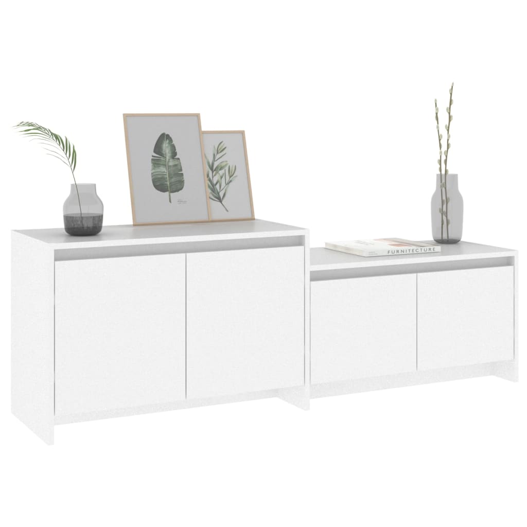 Meuble TV vidaXL blanc 146,5x35x50 cm Aggloméré