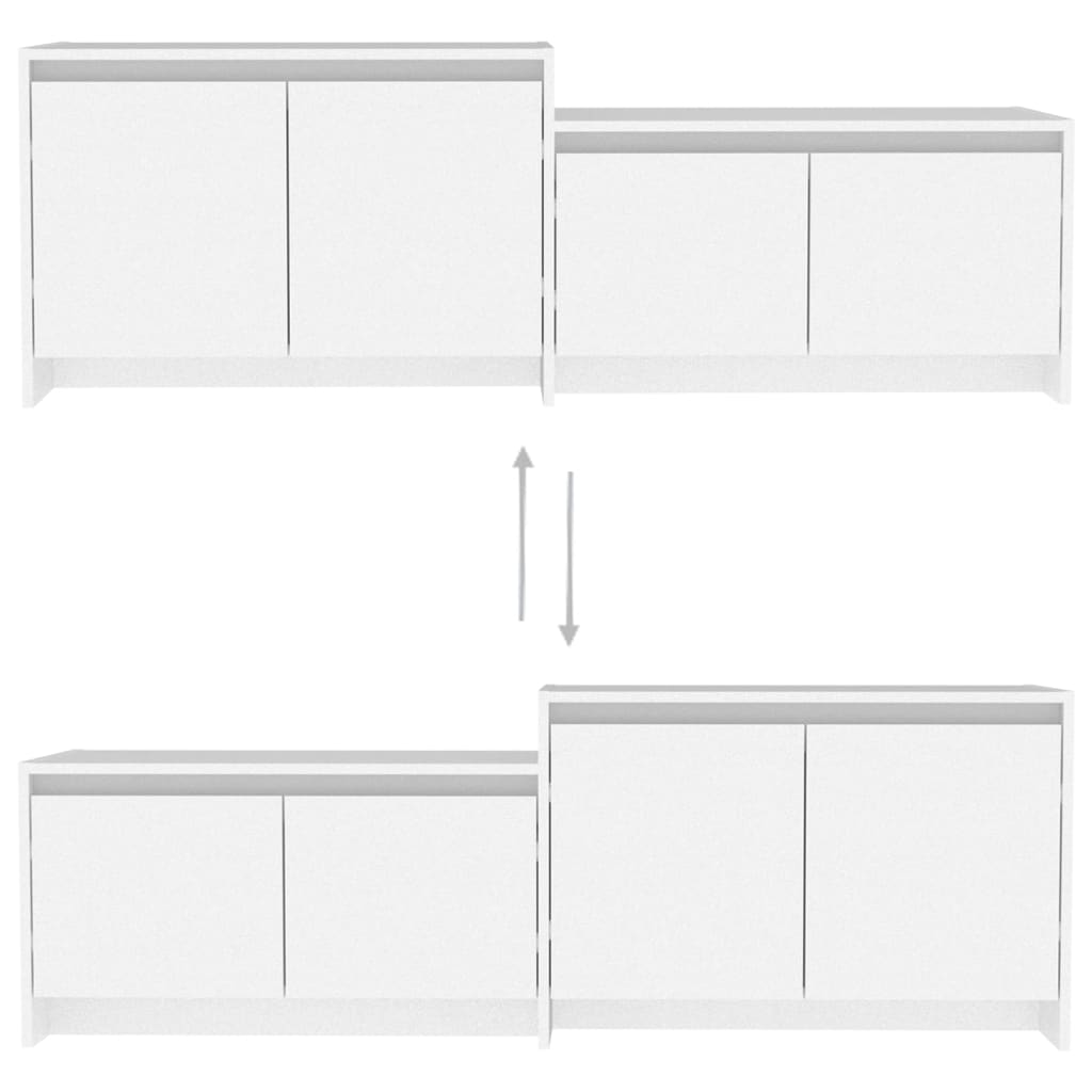 Meuble TV vidaXL blanc 146,5x35x50 cm Aggloméré