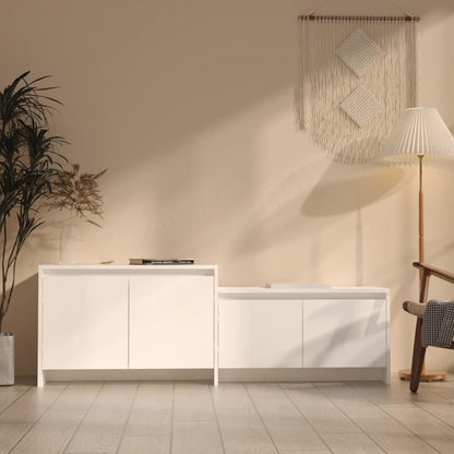 Meuble TV vidaXL blanc 146,5x35x50 cm Aggloméré
