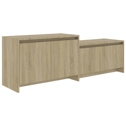 Meuble TV vidaXL chêne Sonoma 146,5x35x50 cm aggloméré