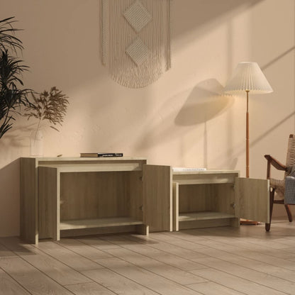 Meuble TV vidaXL chêne Sonoma 146,5x35x50 cm aggloméré
