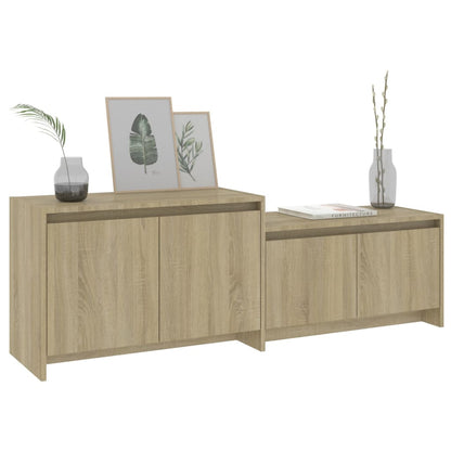 Meuble TV vidaXL chêne Sonoma 146,5x35x50 cm aggloméré