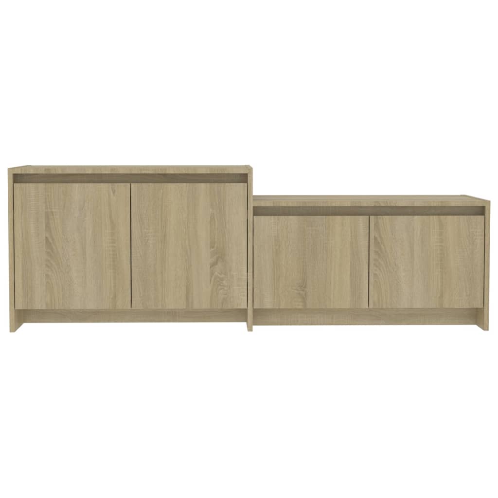 Meuble TV vidaXL chêne Sonoma 146,5x35x50 cm aggloméré
