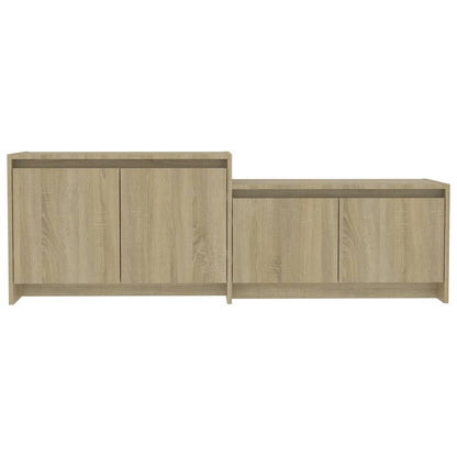 Meuble TV vidaXL chêne Sonoma 146,5x35x50 cm aggloméré