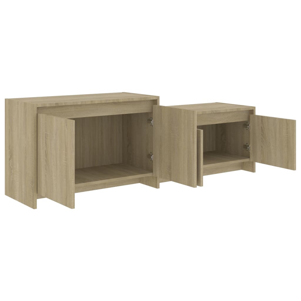 Meuble TV vidaXL chêne Sonoma 146,5x35x50 cm aggloméré