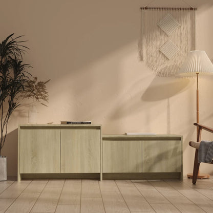 Meuble TV vidaXL chêne Sonoma 146,5x35x50 cm aggloméré