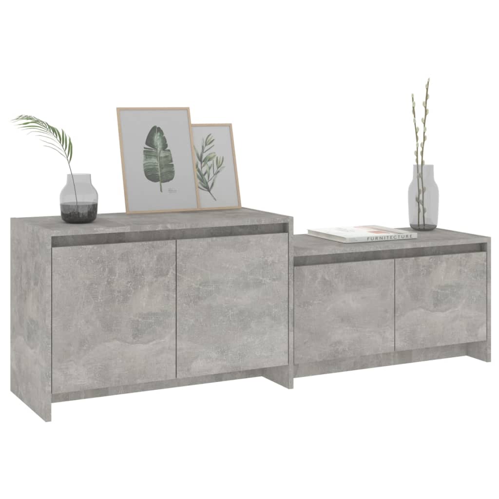 vidaXL TV-Schrank Betongrau 146,5x35x50 cm Holzwerkstoff