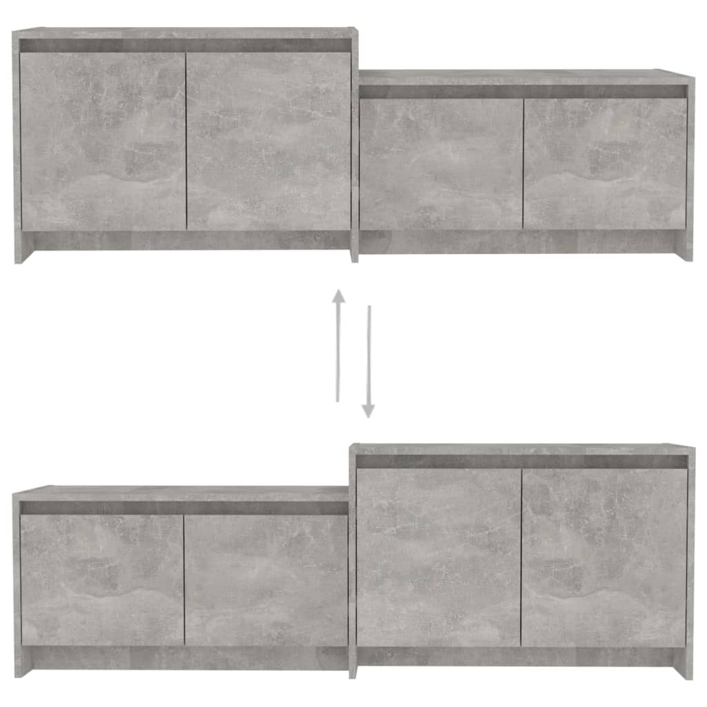 vidaXL TV-Schrank Betongrau 146,5x35x50 cm Holzwerkstoff