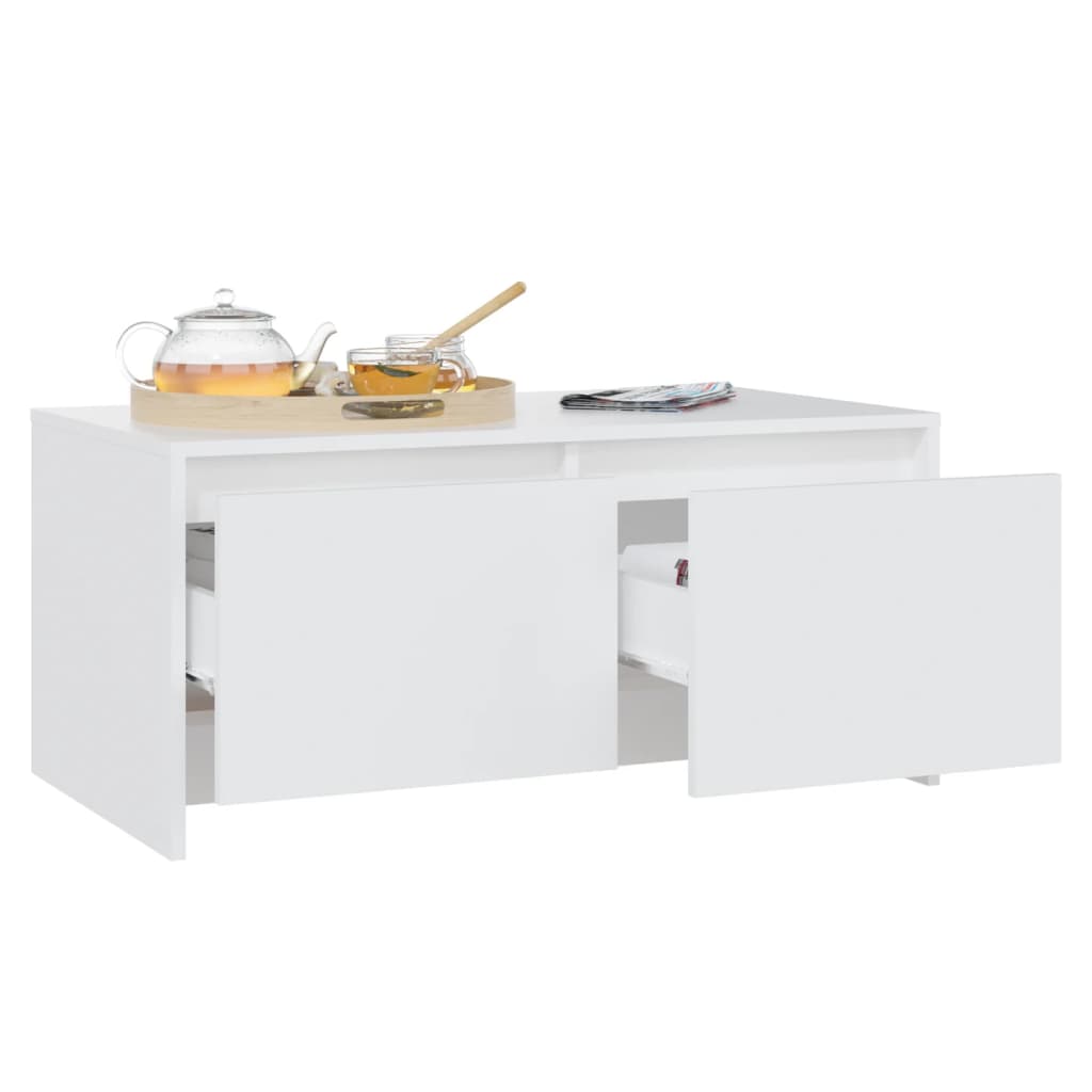 vidaXL Couchtisch Weiß 90x50x41,5 cm Holzwerkstoff