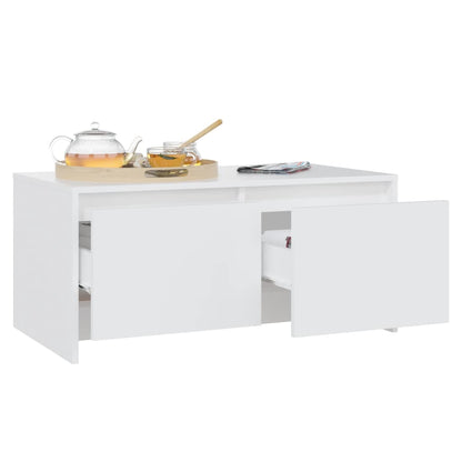 vidaXL Couchtisch Weiß 90x50x41,5 cm Holzwerkstoff