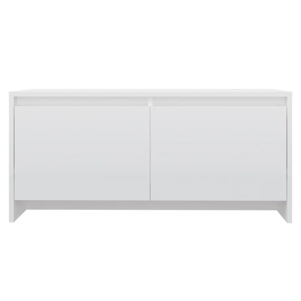 vidaXL Couchtisch Hochglanz-Weiß 90x50x41,5 cm Holzwerkstoff