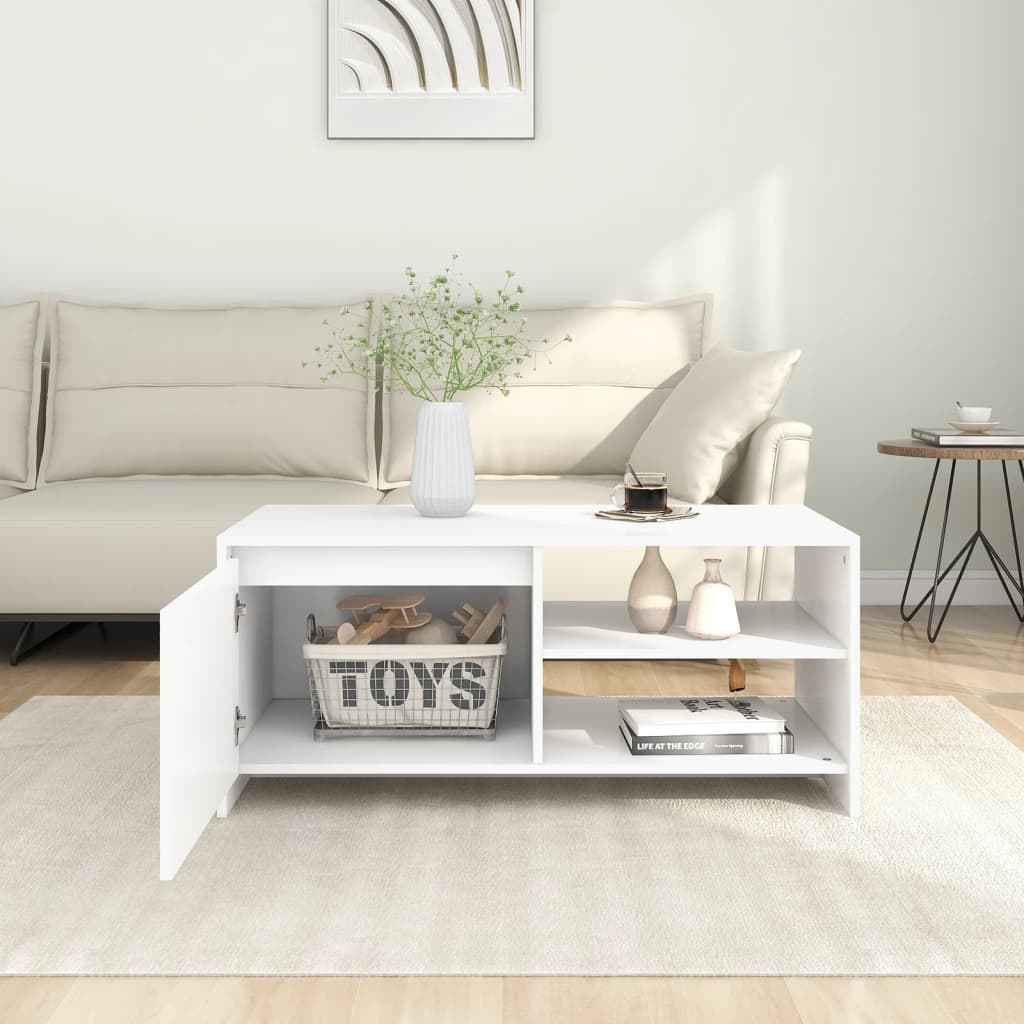 vidaXL Couchtisch Weiß 102x50x45 cm Holzwerkstoff