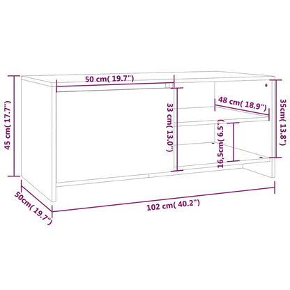 vidaXL Couchtisch Weiß 102x50x45 cm Holzwerkstoff
