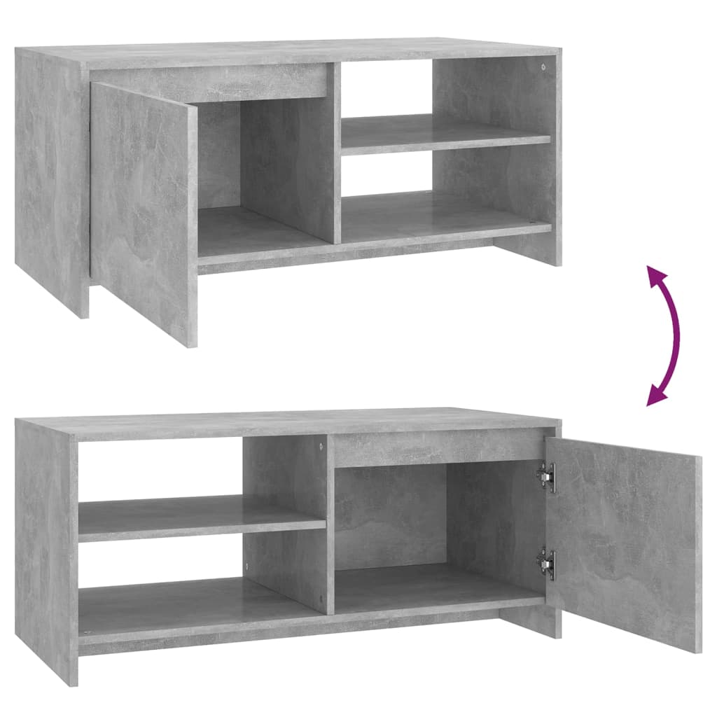 vidaXL Couchtisch Betongrau 102x50x45 cm Holzwerkstoff