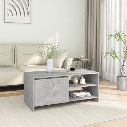 vidaXL Couchtisch Betongrau 102x50x45 cm Holzwerkstoff