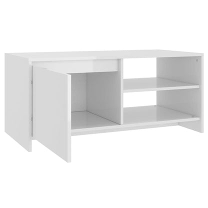 vidaXL Couchtisch Hochglanz-Weiß 102x50x45 cm Holzwerkstoff