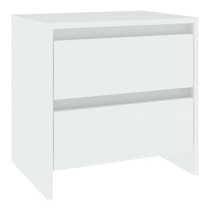 vidaXL Table de chevet blanc 45x34,5x44,5 cm Bois d'ingénierie