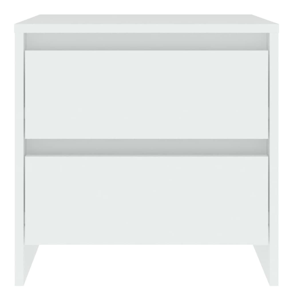 vidaXL Table de chevet blanc 45x34,5x44,5 cm Bois d'ingénierie