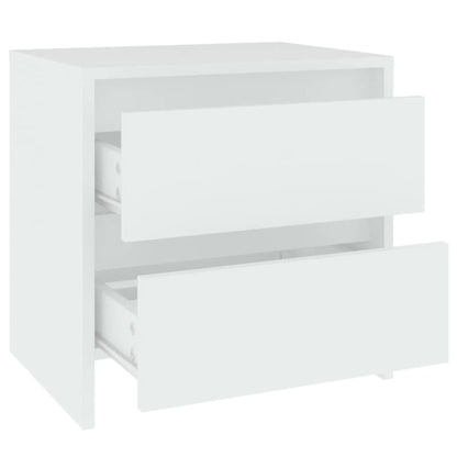 vidaXL Table de chevet blanc 45x34,5x44,5 cm Bois d'ingénierie
