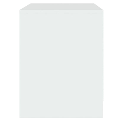 vidaXL Table de chevet blanc 45x34,5x44,5 cm Bois d'ingénierie