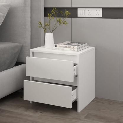 vidaXL Table de chevet blanc 45x34,5x44,5 cm Bois d'ingénierie