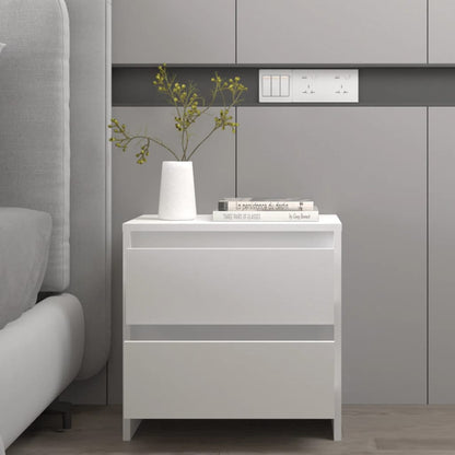 vidaXL Table de chevet blanc 45x34,5x44,5 cm Bois d'ingénierie