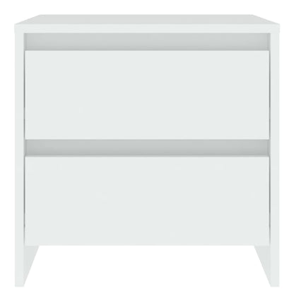 vidaXL Tables de chevet 2 pcs Blanc 45x34,5x44,5 cm Bois d'ingénierie