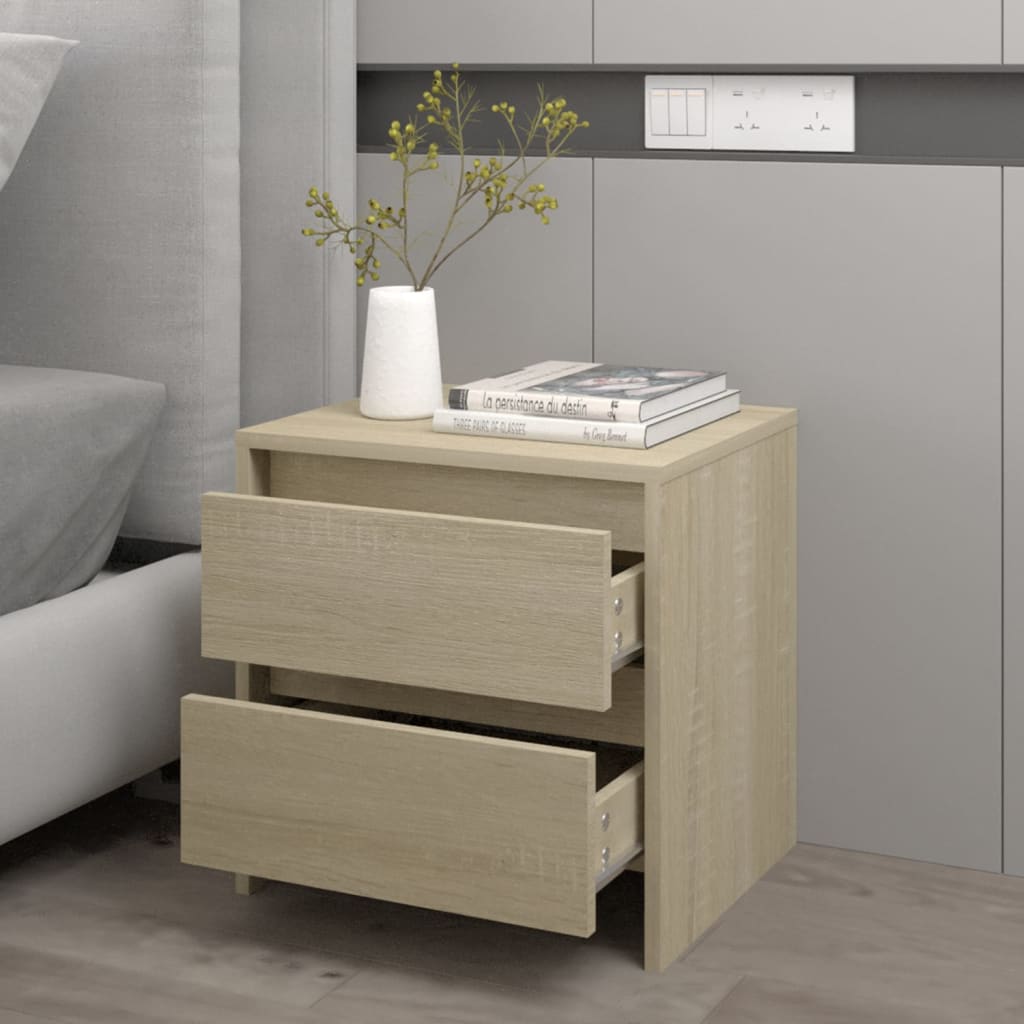 vidaXL Table de chevet chêne Sonoma 45x34,5x44,5 cm bois d'ingénierie
