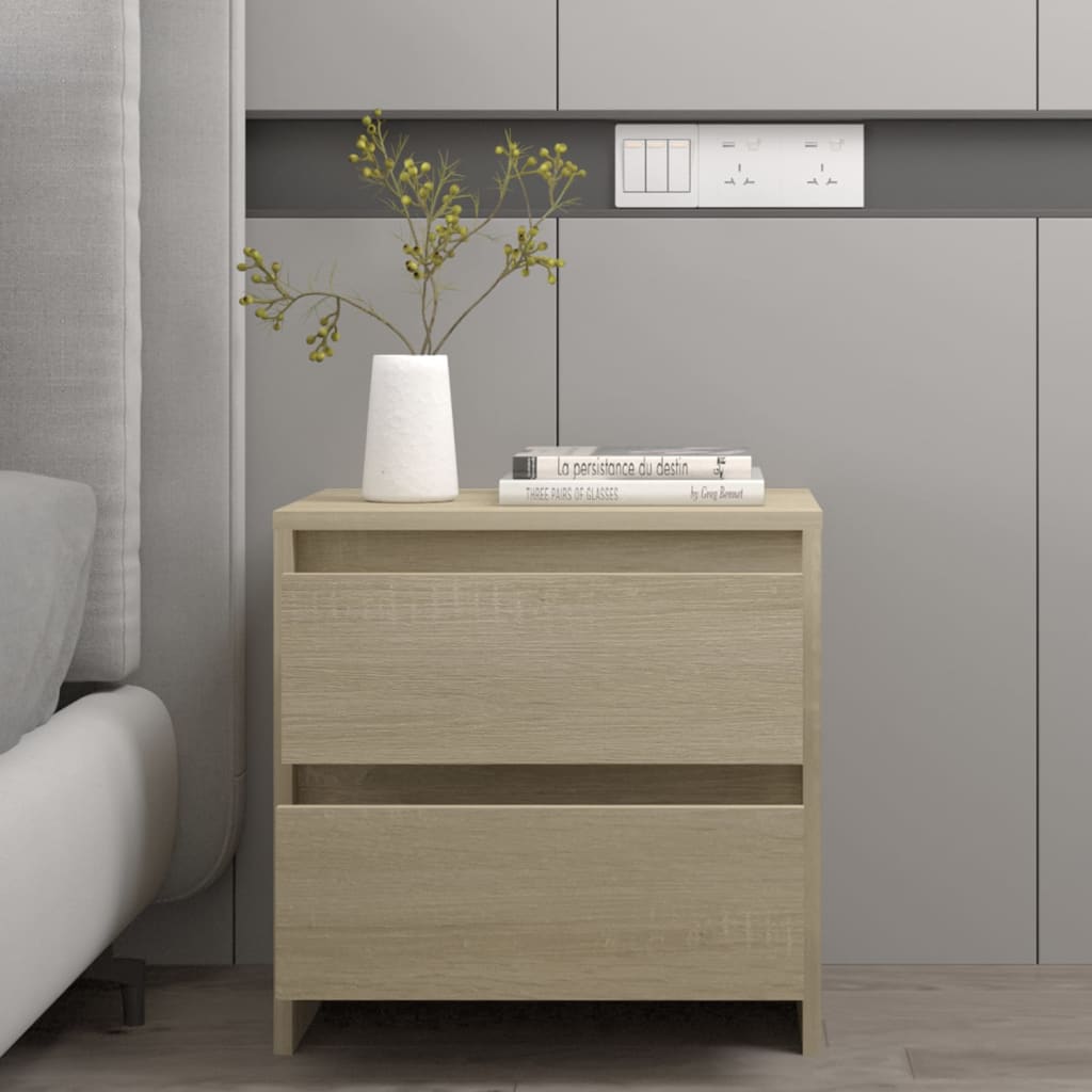 vidaXL Table de chevet chêne Sonoma 45x34,5x44,5 cm bois d'ingénierie