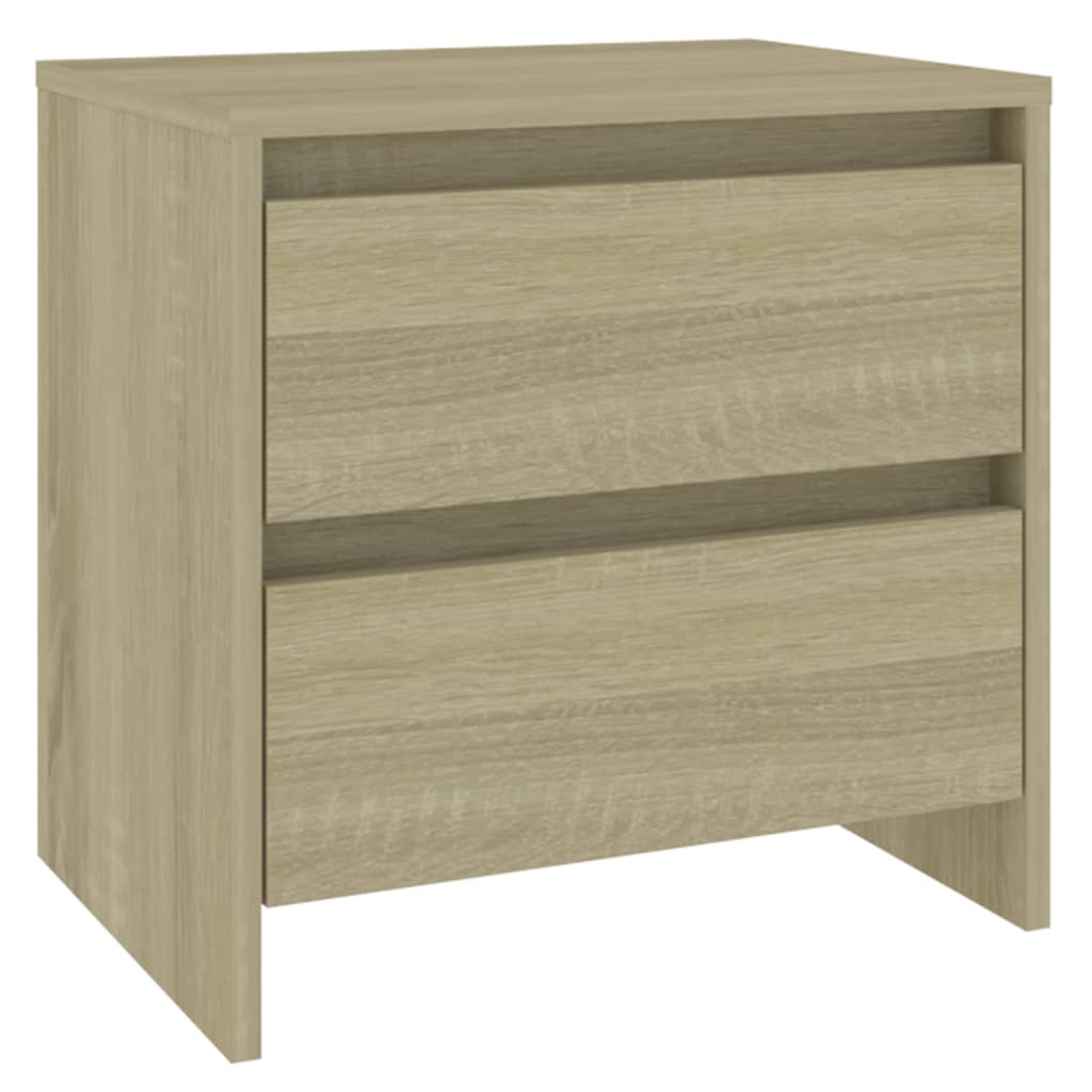 vidaXL Tables de chevet 2 pcs Chêne Sonoma 45x34,5x44,5 cm Bois d'ingénierie