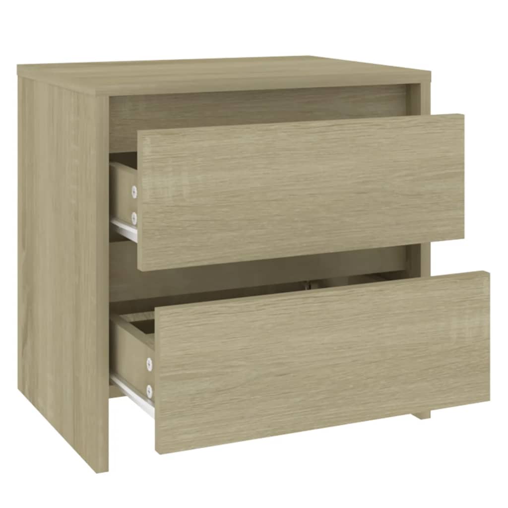 vidaXL Tables de chevet 2 pcs Chêne Sonoma 45x34,5x44,5 cm Bois d'ingénierie