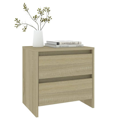 vidaXL Tables de chevet 2 pcs Chêne Sonoma 45x34,5x44,5 cm Bois d'ingénierie