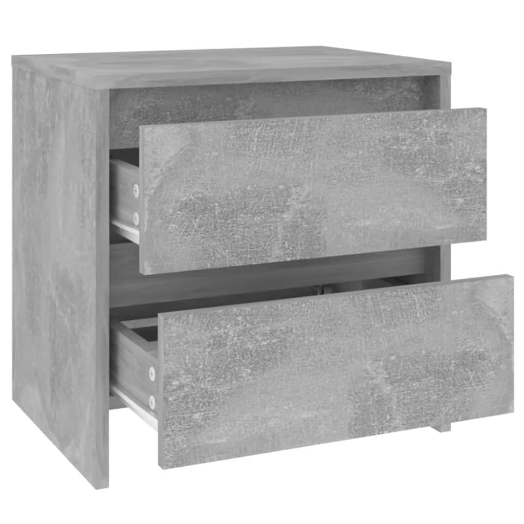 vidaXL Table de chevet gris béton 45x34,5x44,5 cm Bois d'ingénierie
