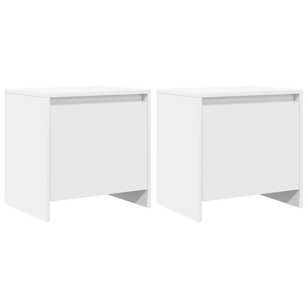 vidaXL Nachttische 2 Stk. Weiß 45x34x44,5 cm Holzwerkstoff