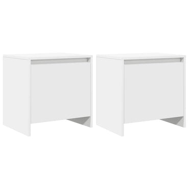 vidaXL Nachttische 2 Stk. Weiß 45x34x44,5 cm Holzwerkstoff