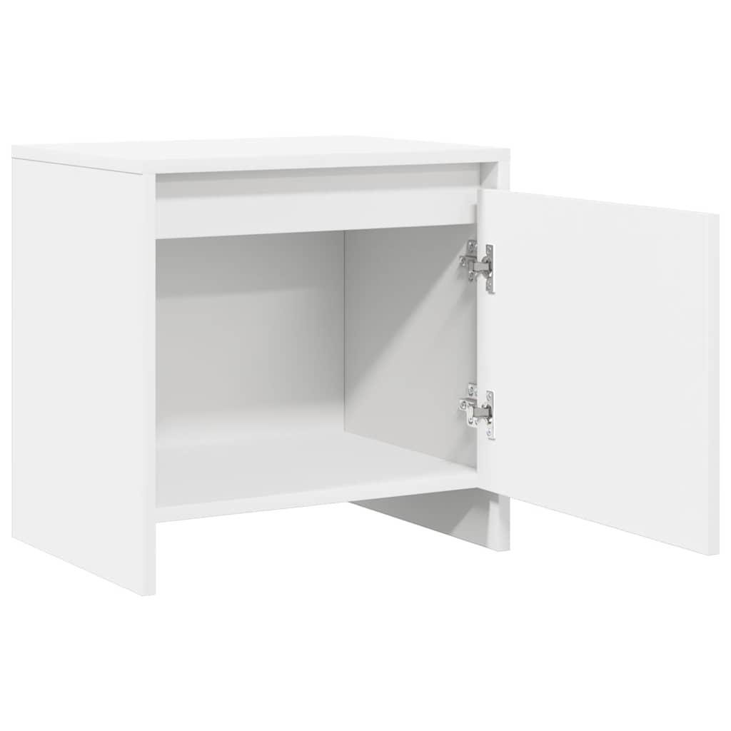 vidaXL Nachttische 2 Stk. Weiß 45x34x44,5 cm Holzwerkstoff