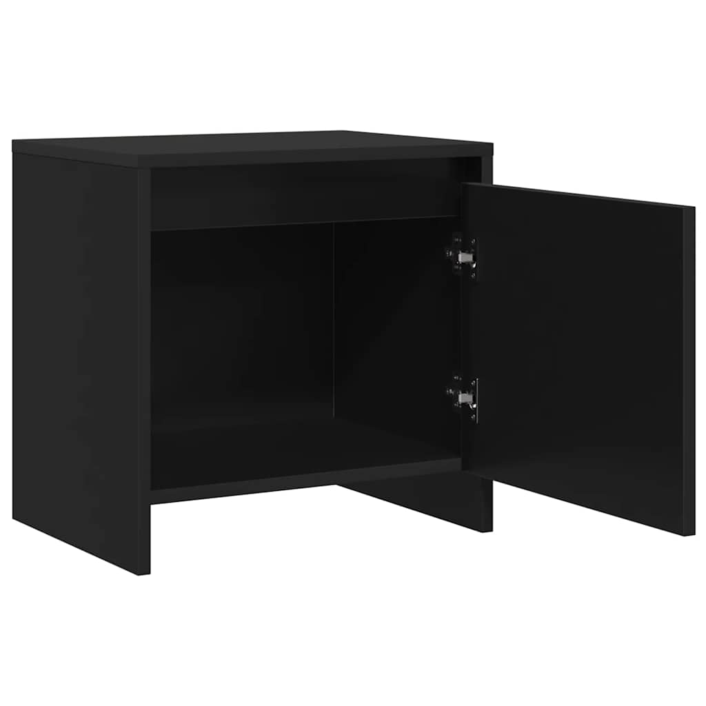 vidaXL Nachttisch Schwarz 45x34x44,5 cm Holzwerkstoff