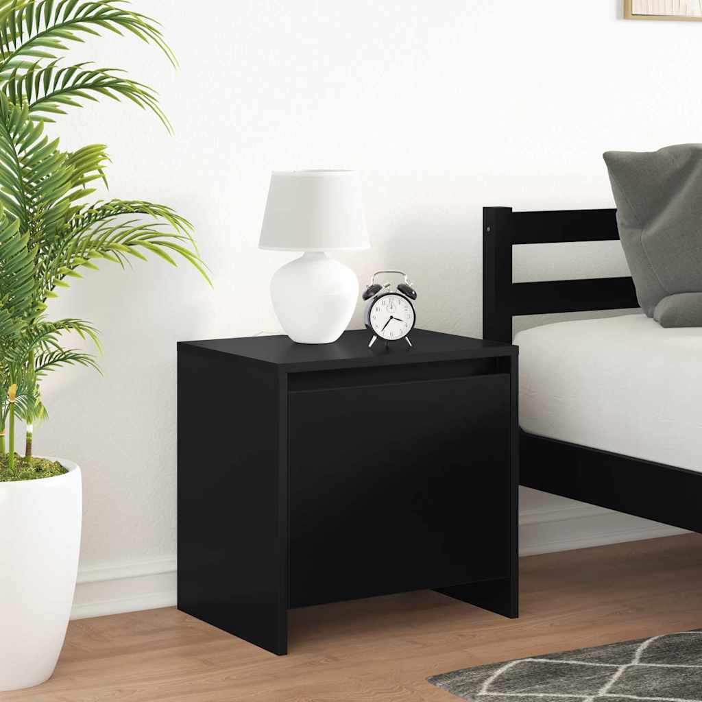 vidaXL Nachttisch Schwarz 45x34x44,5 cm Holzwerkstoff