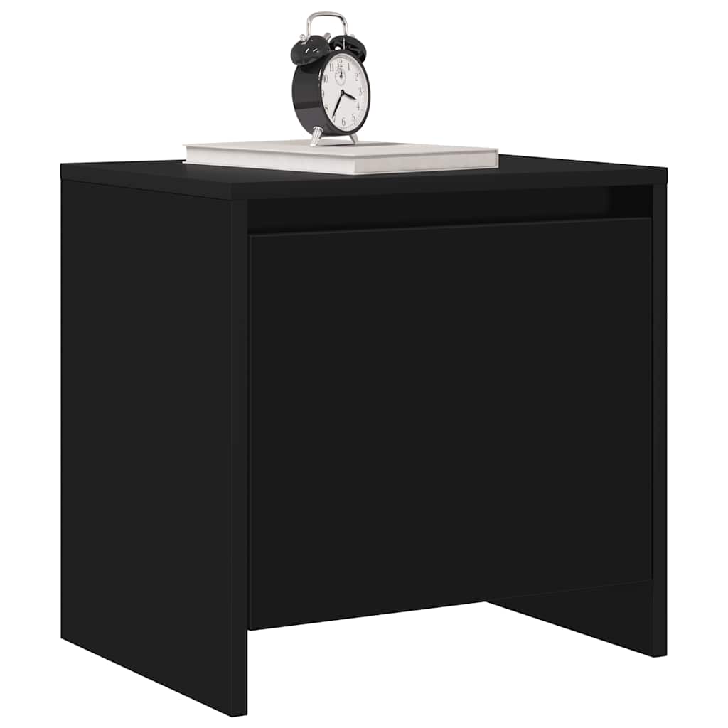 vidaXL Nachttische 2 Stk. Schwarz 45x34x44,5 cm Holzwerkstoff