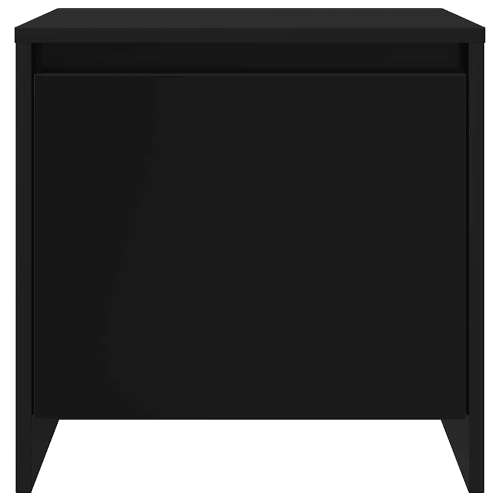 vidaXL Nachttische 2 Stk. Schwarz 45x34x44,5 cm Holzwerkstoff