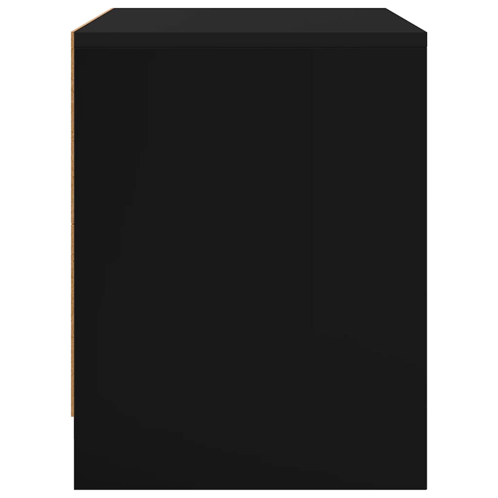 vidaXL Nachttische 2 Stk. Schwarz 45x34x44,5 cm Holzwerkstoff