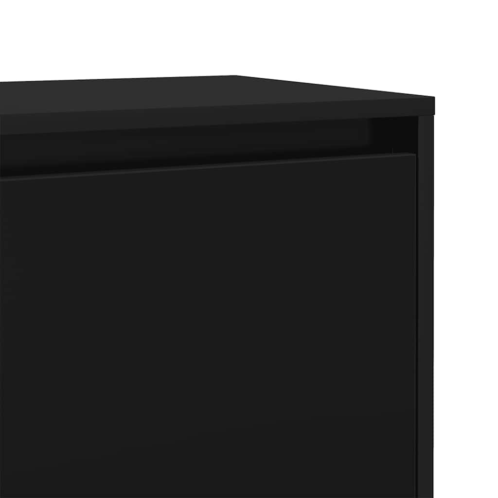 vidaXL Nachttische 2 Stk. Schwarz 45x34x44,5 cm Holzwerkstoff