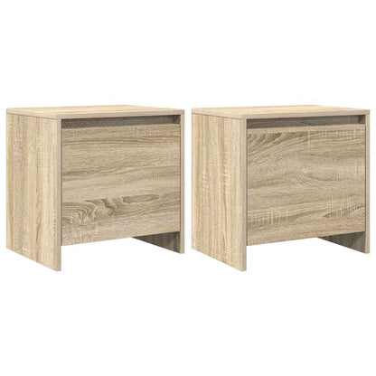 vidaXL Nachttische 2 Stk. Sonoma-Eiche 45x34x44,5 cm Holzwerkstoff