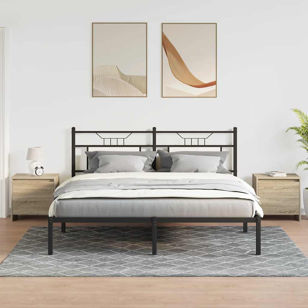 vidaXL Nachttische 2 Stk. Sonoma-Eiche 45x34x44,5 cm Holzwerkstoff