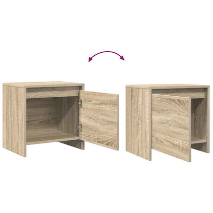vidaXL Nachttische 2 Stk. Sonoma-Eiche 45x34x44,5 cm Holzwerkstoff