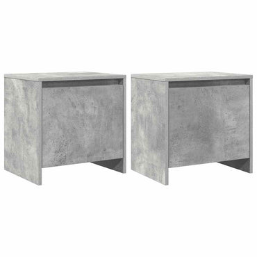 vidaXL Nachttische 2 Stk. Betongrau 45x34x44,5 cm Holzwerkstoff