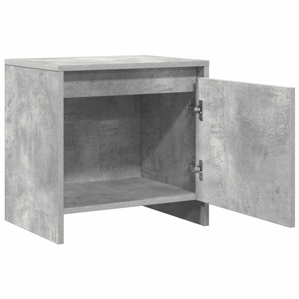 vidaXL Nachttische 2 Stk. Betongrau 45x34x44,5 cm Holzwerkstoff