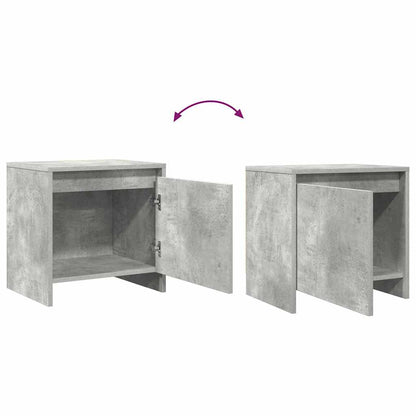 vidaXL Nachttische 2 Stk. Betongrau 45x34x44,5 cm Holzwerkstoff