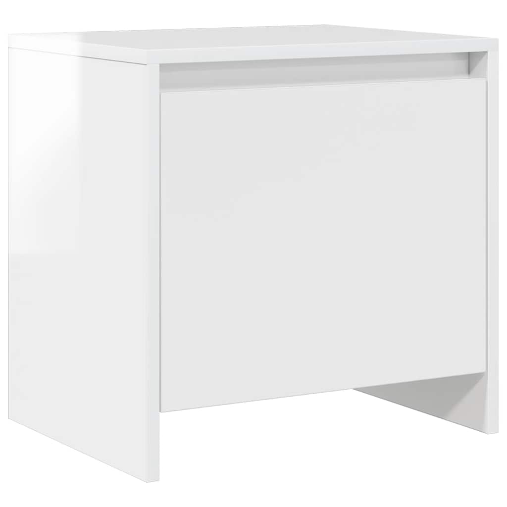 vidaXL Nachttisch Hochglanz-Weiß 45x34x44,5 cm Holzwerkstoff