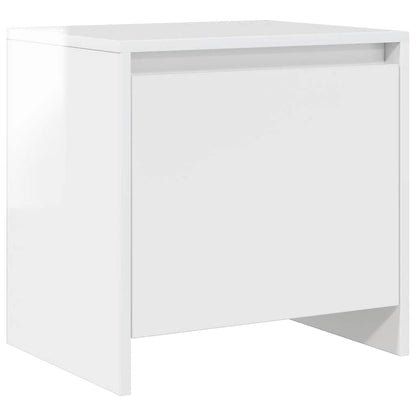 vidaXL Nachttisch Hochglanz-Weiß 45x34x44,5 cm Holzwerkstoff